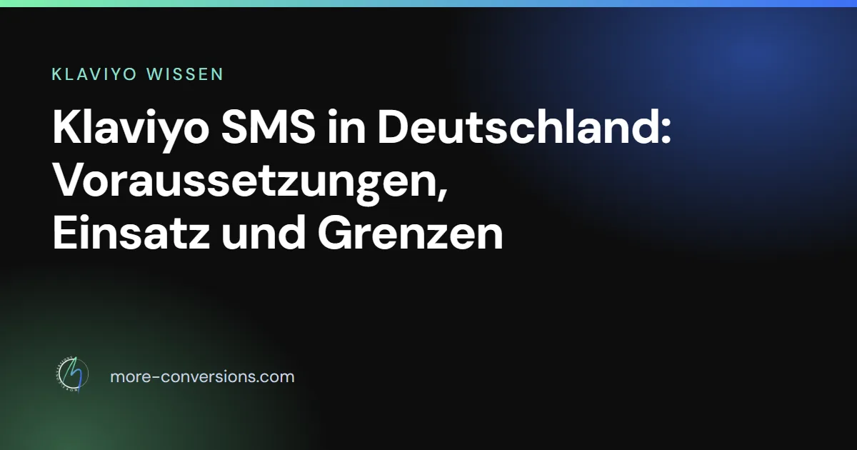 Klaviyo SMS in Deutschland